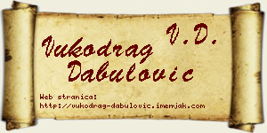 Vukodrag Dabulović vizit kartica